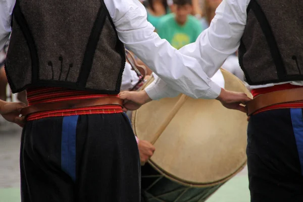 Mazedonischer Volkstanz Auf Einem Straßenfest — Stockfoto