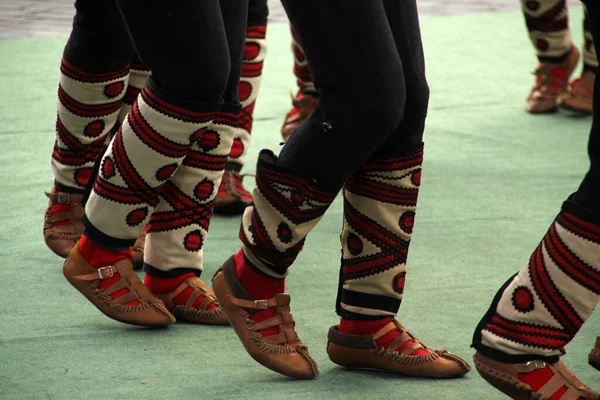 马其顿民众在街头舞蹈节 — 图库照片