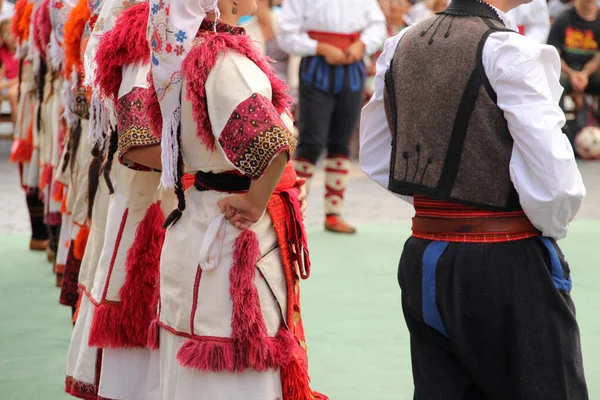 Dança Folclórica Macedónia Num Festival Rua — Fotografia de Stock