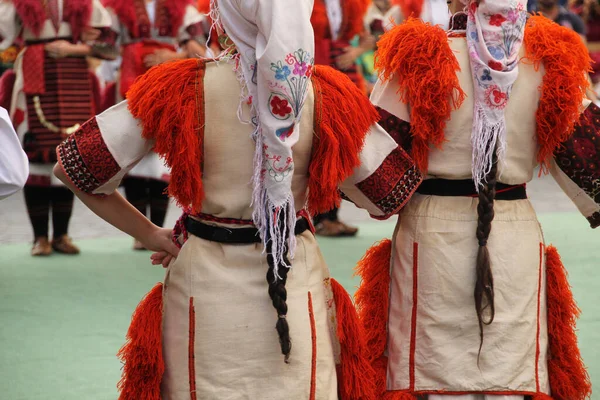 Λαϊκός Χορός Της Πγδμ Φεστιβάλ Δρόμου — Φωτογραφία Αρχείου