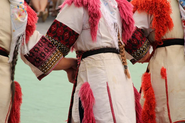 Mazedonischer Volkstanz Auf Einem Straßenfest — Stockfoto