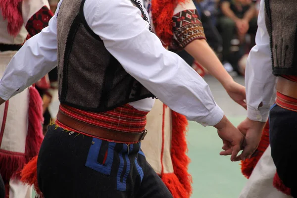 Danse Folklorique Macédonienne Dans Festival Rue — Photo