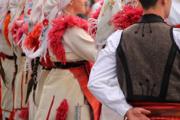 Dança Folclórica Macedónia Num Festival Rua — Fotografia de Stock