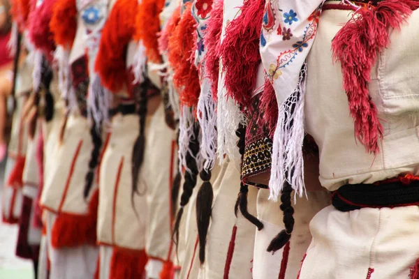 Macedonian folk dance in a street festival