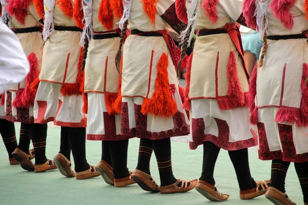 Dança Folclórica Macedónia Num Festival Rua — Fotografia de Stock