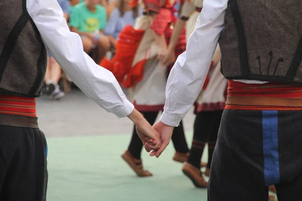 Λαϊκός Χορός Της Πγδμ Φεστιβάλ Δρόμου — Φωτογραφία Αρχείου