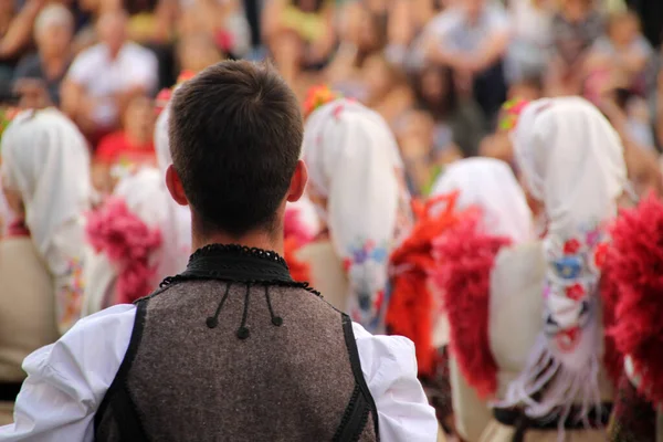 Λαϊκός Χορός Της Πγδμ Φεστιβάλ Δρόμου — Φωτογραφία Αρχείου