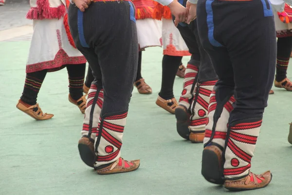 Mazedonischer Volkstanz Auf Einem Straßenfest — Stockfoto