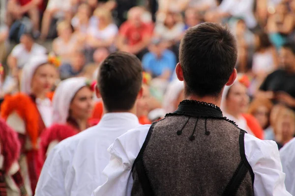 Macedonian folk dance in a street festival