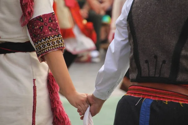 Dança Folclórica Macedónia Num Festival Rua — Fotografia de Stock