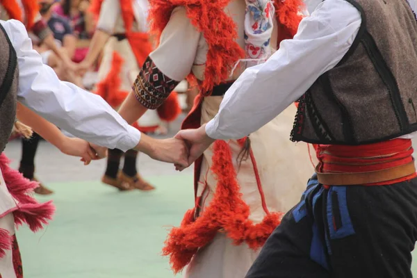 Dança Folclórica Macedónia Num Festival Rua — Fotografia de Stock