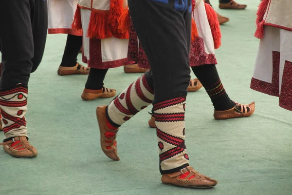 马其顿民众在街头舞蹈节 — 图库照片