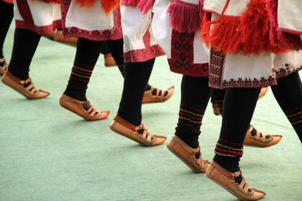 Dança Folclórica Macedónia Num Festival Rua — Fotografia de Stock