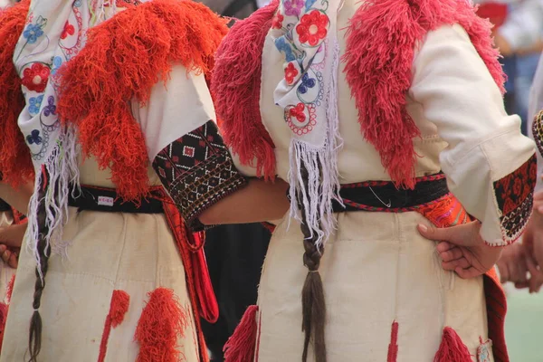 Danse Folklorique Macédonienne Dans Festival Rue — Photo