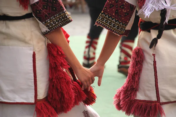 Λαϊκός Χορός Της Πγδμ Φεστιβάλ Δρόμου — Φωτογραφία Αρχείου