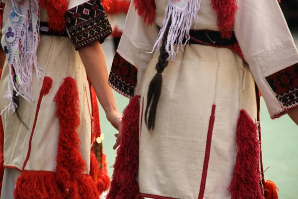 Macedoński Taniec Ludowy Festiwalu Ulicznym — Zdjęcie stockowe