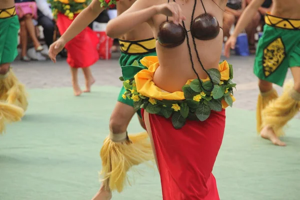 Les Mers Sud Dansent Dans Festival Street Folk — Photo