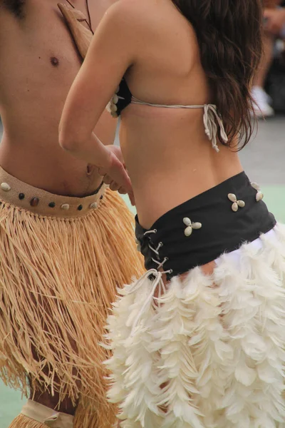 Les Mers Sud Dansent Dans Festival Street Folk — Photo