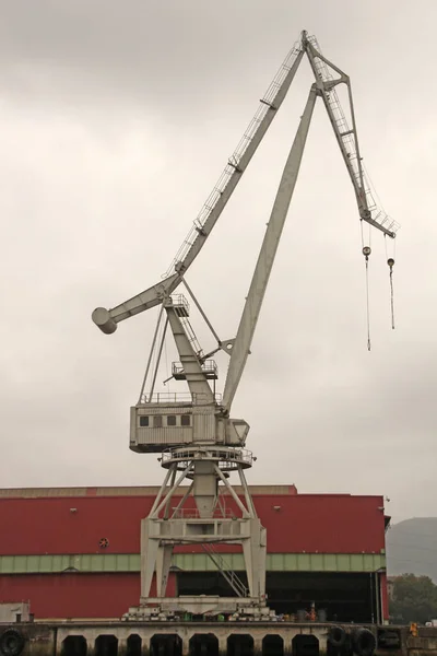 Cranes Estuary Bilbao — Stock Photo, Image