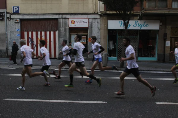 Carrera Popular Las Calles Bilbao — Foto de Stock