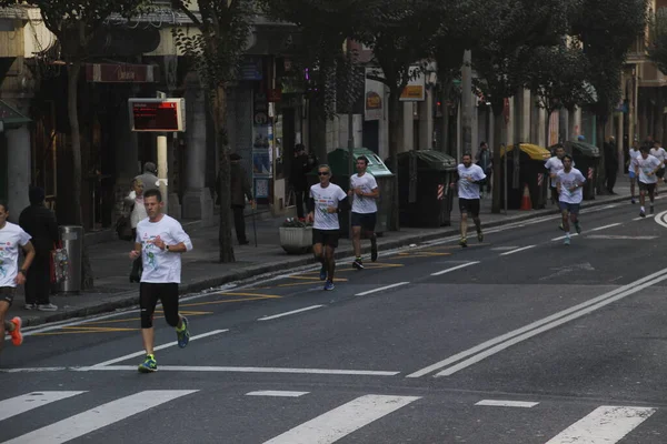 Popuar Wyścigu Ulicach Bilbao — Zdjęcie stockowe