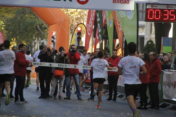 Populaire Race Straten Van Bilbao — Stockfoto