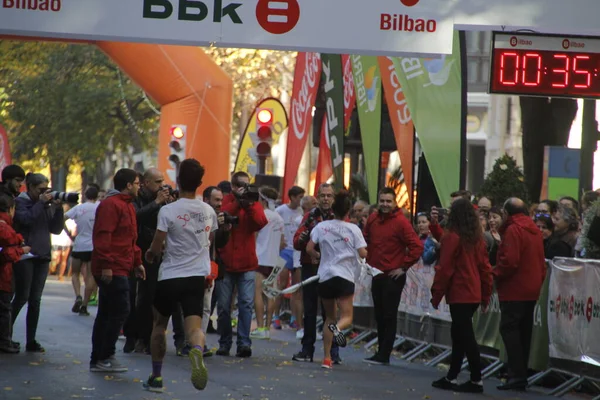 Populaire Race Straten Van Bilbao — Stockfoto