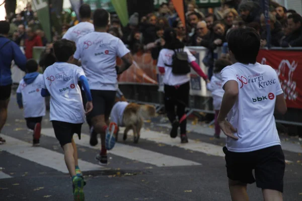 Popularny Wyścig Ulicach Bilbao — Zdjęcie stockowe