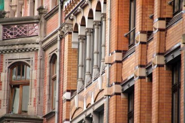 Leipzig şehir merkezinde mimarlık.