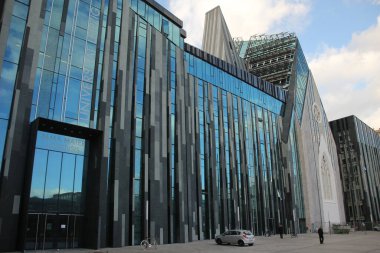 Leipzig şehir merkezinde mimarlık.