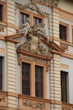 Leipzig şehir merkezinde mimarlık.