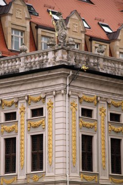 Leipzig şehir merkezinde mimarlık.