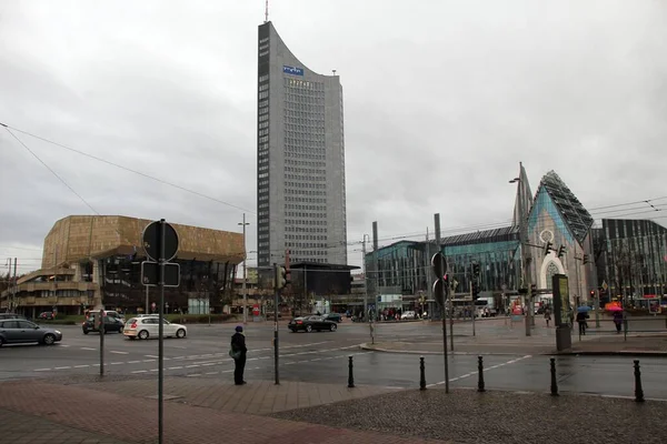 Leipzig Şehir Merkezinde Mimarlık — Stok fotoğraf