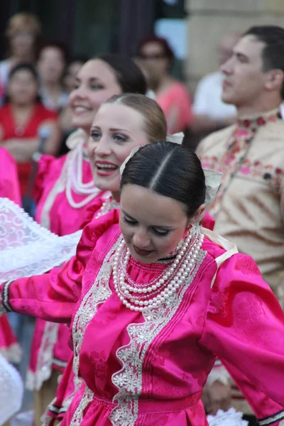 Ruská Lidová Taneční Výstava Pouličním Festivalu — Stock fotografie