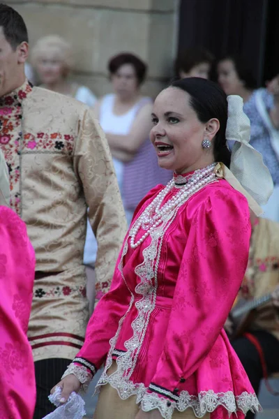 Ρωσική Έκθεση Λαϊκού Χορού Φεστιβάλ Δρόμου — Φωτογραφία Αρχείου