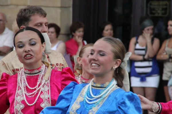 Rysk Folkdansutställning Gatufestival — Stockfoto