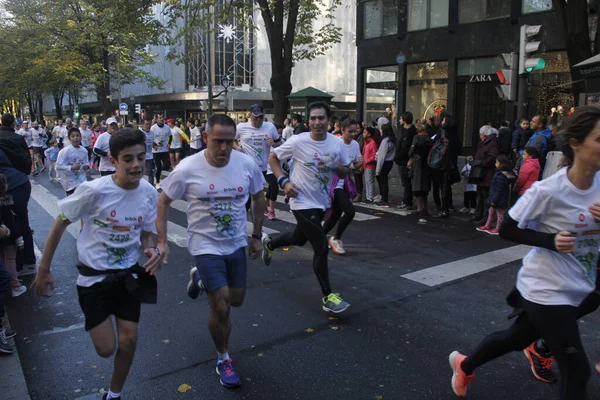 Volkslauf Den Straßen Von Bilbao — Stockfoto