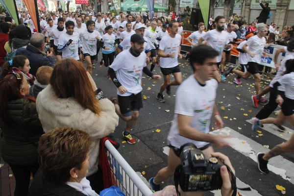 Volkslauf Den Straßen Von Bilbao — Stockfoto