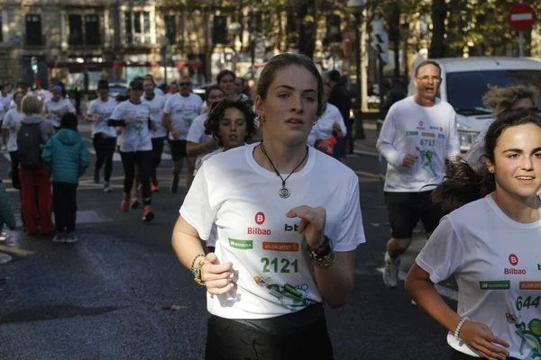 Volkslauf Den Straßen Von Bilbao — Stockfoto