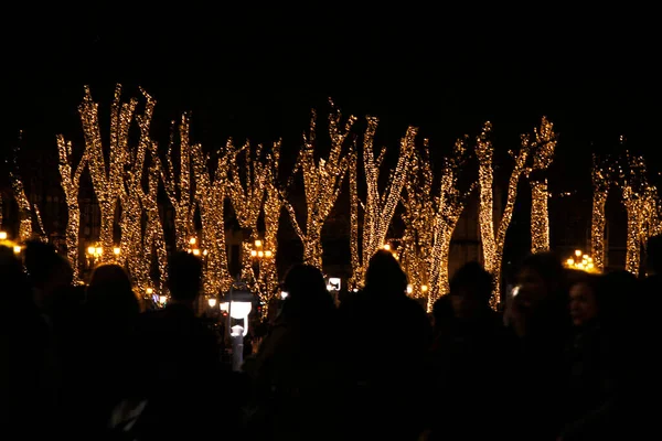 Stadtleben Der Weihnachtszeit — Stockfoto