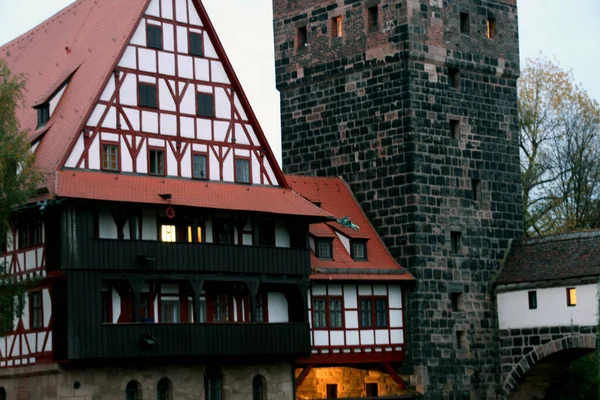 Vista Cidade Velha Nuremberga — Fotografia de Stock