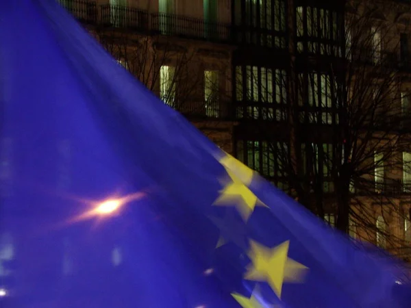 Oficjalna Bandera Unii Europejskiej — Zdjęcie stockowe