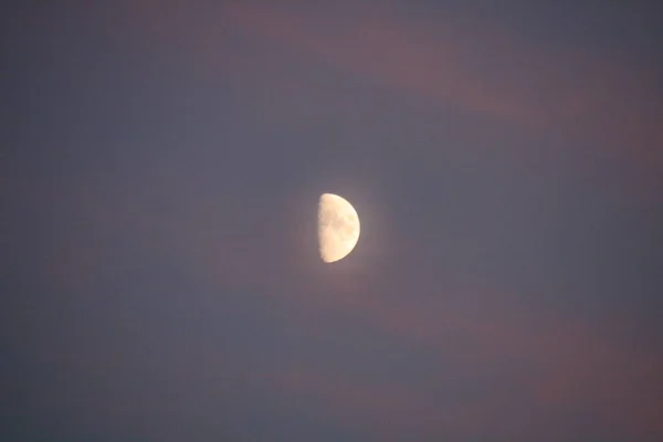 Vista Luna Por Noche — Foto de Stock