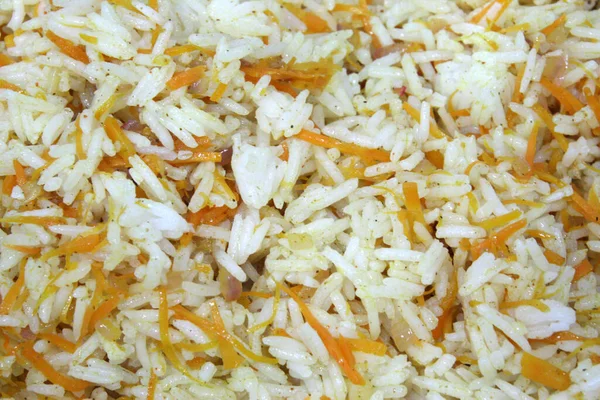 Arroz Basmati Con Carne Salsa — Foto de Stock