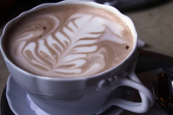 Café Con Leche Una Terraza — Foto de Stock