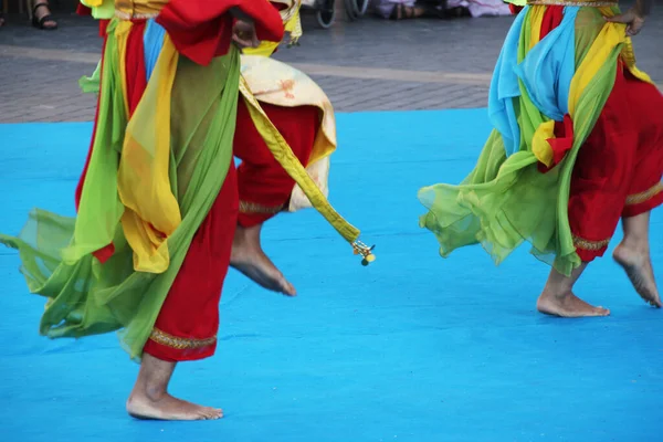 Indonezyjski Taniec Ludowy Festiwalu Ulicznym — Zdjęcie stockowe