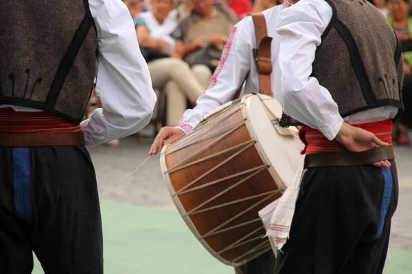Folk dance from Macedonia in a street festival