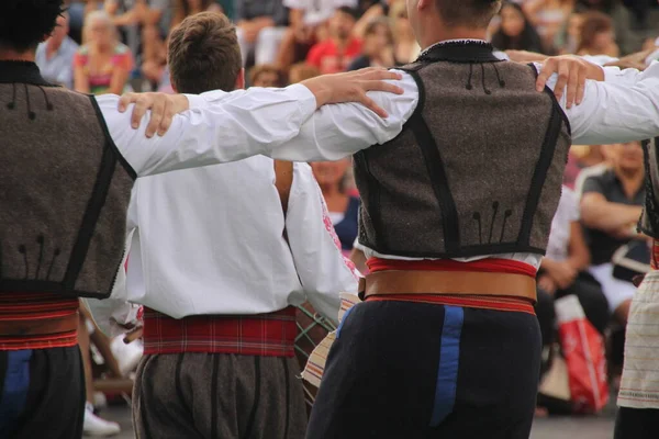 Volksdans Uit Macedonië Een Straatfestival — Stockfoto