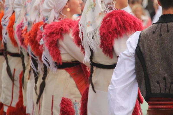 Lidový Tanec Makedonie Pouličním Festivalu — Stock fotografie