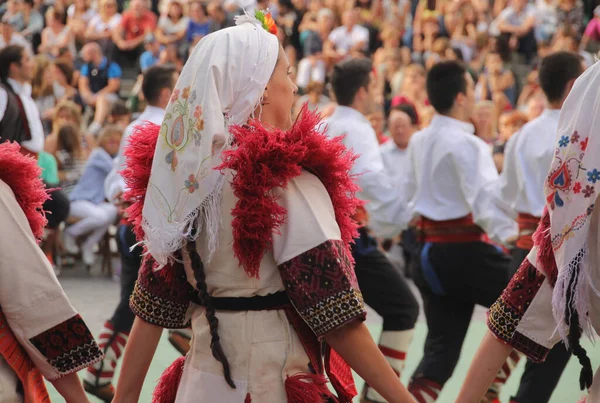 Volksdans Uit Macedonië Een Straatfestival — Stockfoto
